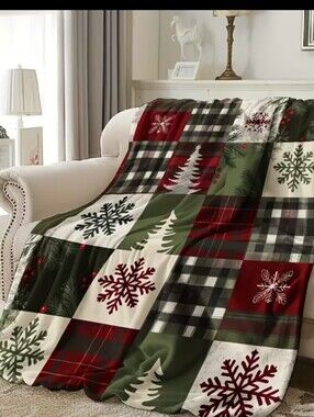 Holiday Plaid Throw Blanket